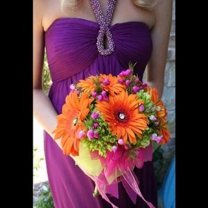 Aidan Mattox Purple Evening Dress